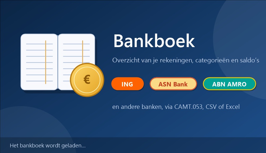 Bankboek startscherm
